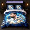 Set Biancheria da Letto Personalizzato con Nome Lionel Messi 1 Copripiumino+2 Federe Logo Calcio Regalo Personalizzato per Occasioni Speciali Decorazione Camera da Letto