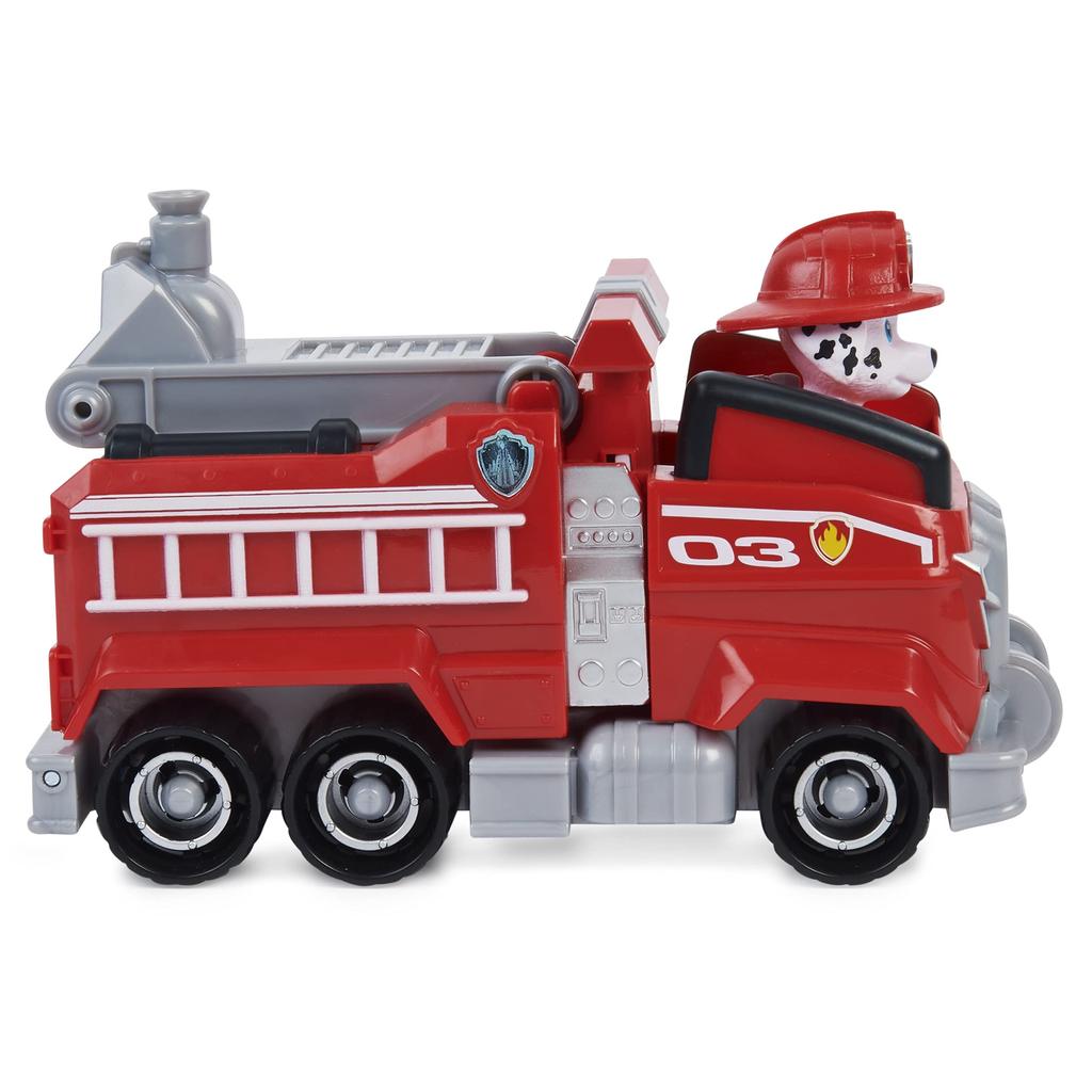 Paw Patrol Marshall's Deluxe Movie Transforming Fire Engine Toy Car with Collectible Action Figure, Toy for Kids Ages 3 and Up