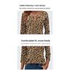 Spring new fashion simple leopard print top casual trendy three-quarter sleeve T-shirt