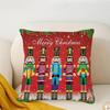 Nutcracker-Inspired Pillowcase, 45.72 X 45.72 Cm - Machine Washable, Cartoon Design, Zipper Closure, Suitable for Decorating Any Room, Multi-Size Opti