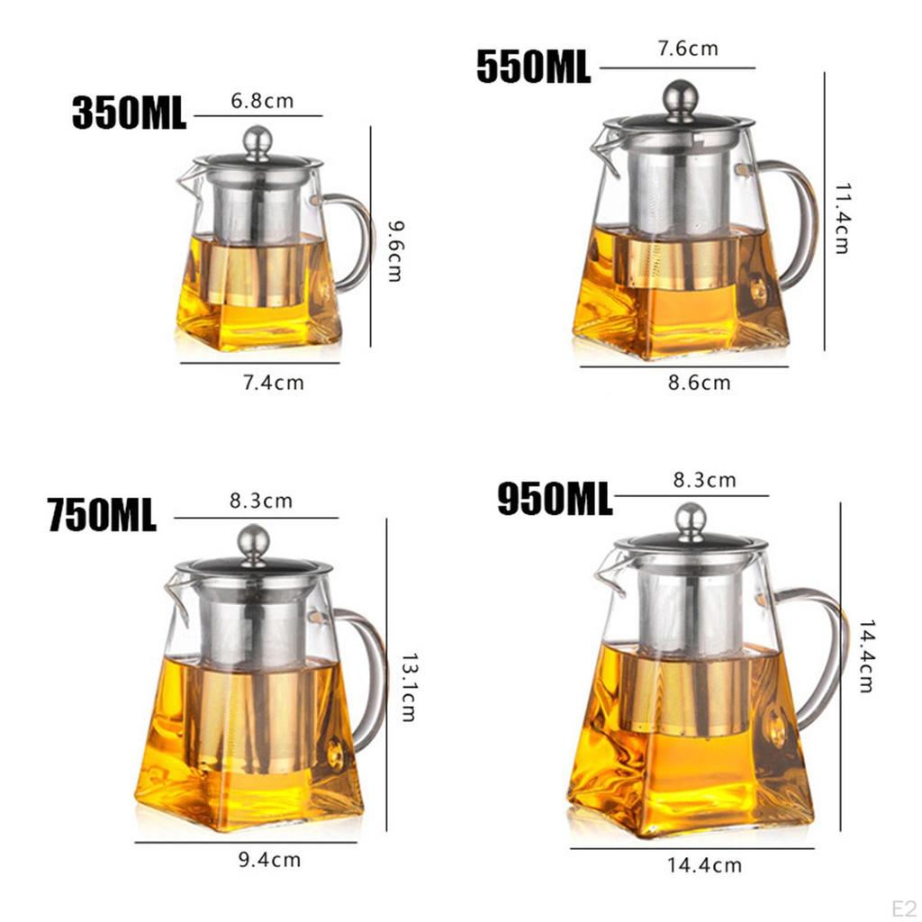 Elegant Glass Tea Infuser Pitcher for Home and Office Use