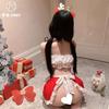 Sexy Lingerie End-of-season Sexy Bed Warmer Christmas Maid Tube Top Uniform Suit with Buttocks Exposed and No Temptation To Stimulate Christmas Robe