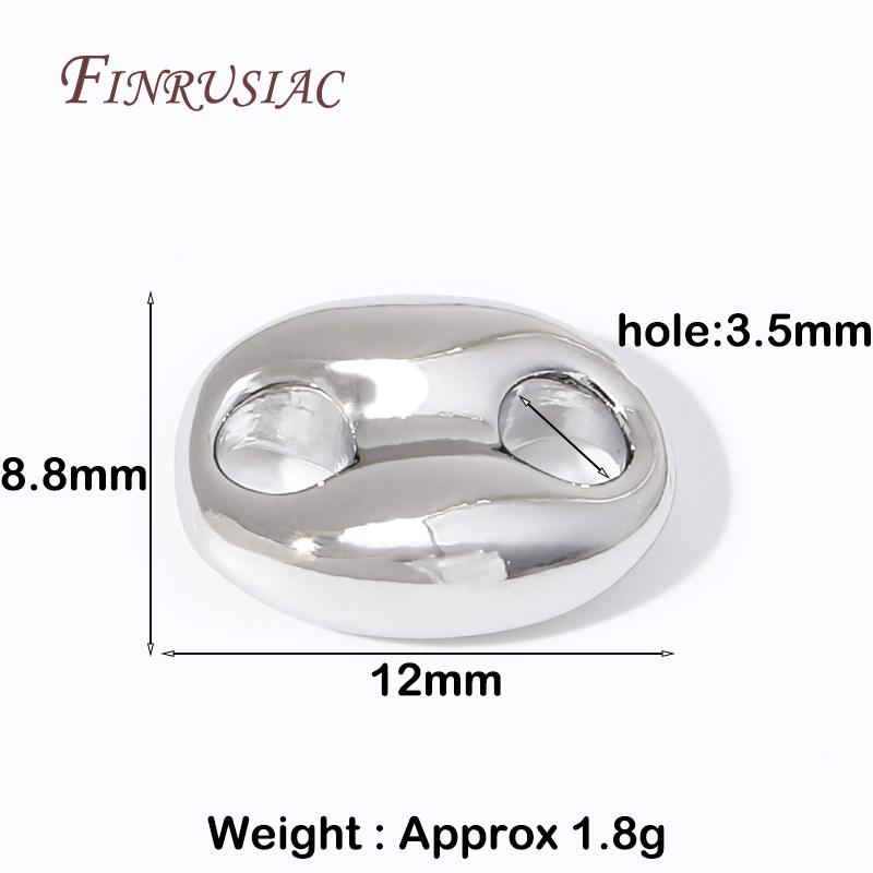 

Trendy Pig Nose Beads Separators For Jewelry Making,18K Gold Plated Bracelet Connector Handmade DIY Accessories Supplies 2 Pieces