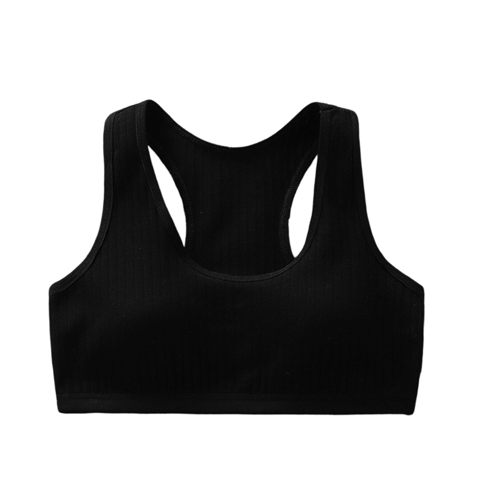 Ribbed Seamless Racerback Sports Bra for Women Wireless Stretchy Yoga Crop Top Soft Athletic Undergarment Tank One Size чёрный
