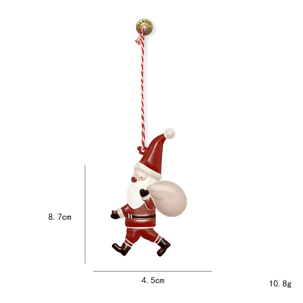 Mehrfarbige nordische Weihnachts-Hängedekoration Eisenkunst DIY Hängende Anhänger Basteln Cartoon-Soldaten Engel Tropfenornamente Foto-Requisite