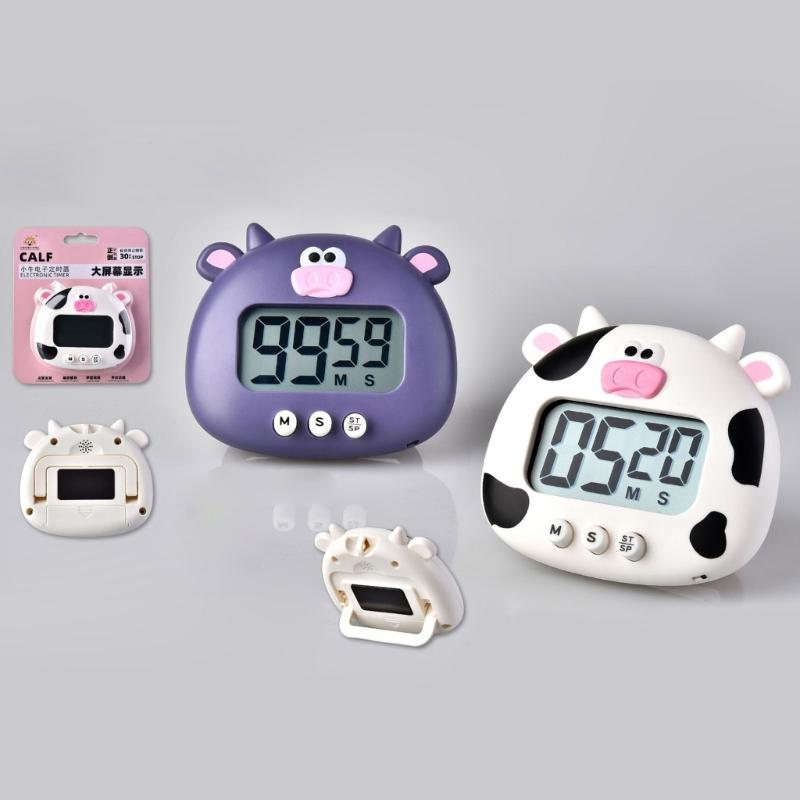 Minuteur Numérique Mignon Animal Dessin Animé Compte à Rebours Minuteur Réveil de Cuisine Multifonction Rappel d'Heure Minuteur de Cuisson Numérique