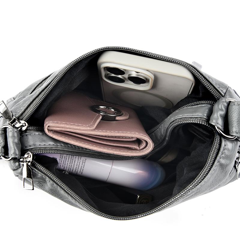 Large Capacity Shoulder Bag Women's Crossbody Bag Soft Leather Mother Bag