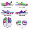 White EVA Clogs with Mystical Moon Print, Lightweight Slip On Garden Shoes, Breathable Beach Sandals, Indoor Outdoor Slippers for Men Women