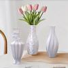3D Printed Flower Vases Modern Simple Plastic Plant Pot Decorative White Vase for Pampas Grass Home Living Room Office Decor
