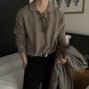 Korean Men's Trendy Polo Collar Lapel Sweater: Skin-Friendly Loose Knitwear