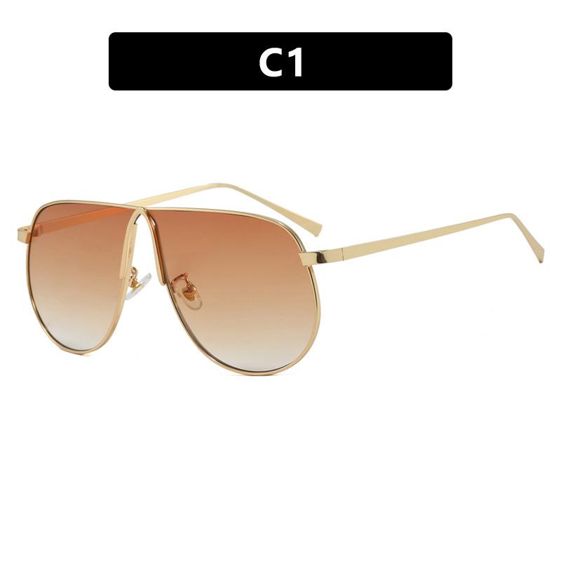 

New Metal Large Frame High Quality Sunglasses Women Men Internet Celebrity Style for UV400 Sun Protection High-End as pictures