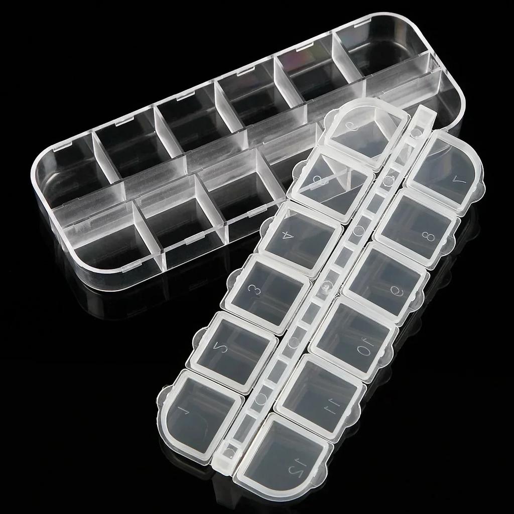 Transparent Plastic Storage Box Organizer Adjustable Container Jewelry Box for Beads Earring Home Storage Case Display Organizer