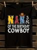 S Nana 1st Birthday Cowboy Western T-Shirt