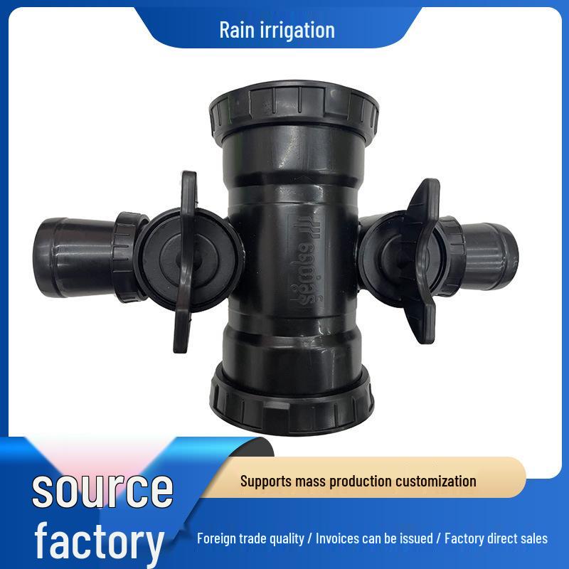 Micro-Sprinkler Drip Irrigation Accessories: Connectors, 3-Way & 4-Way Pipe Fittings, Inch Elbow Bypass 100