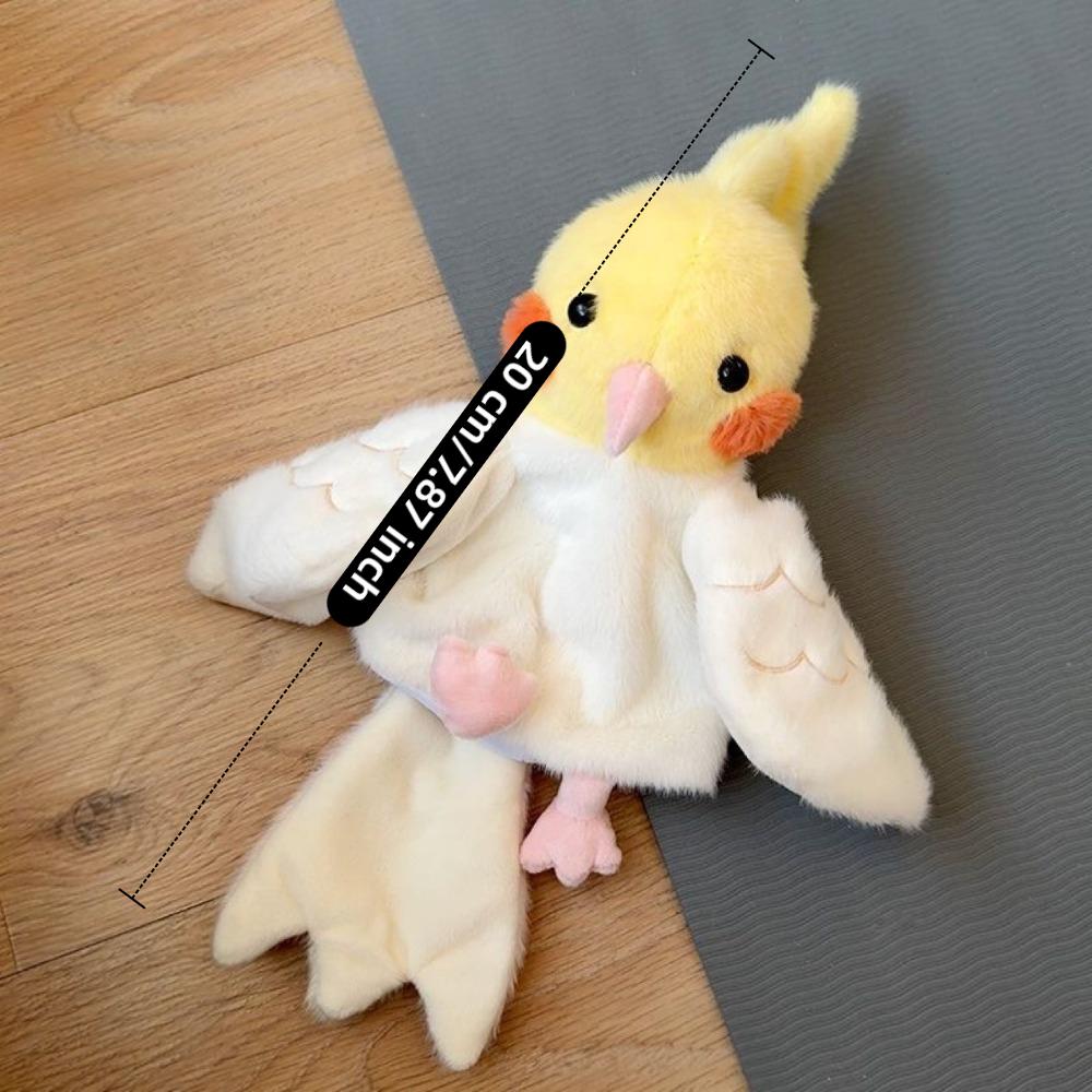 Kawaii Bird Plush Hand Puppet Budgerigar Monk Parakeet Cosplay Plush Doll 20cm Cockatiel Game Props Kids