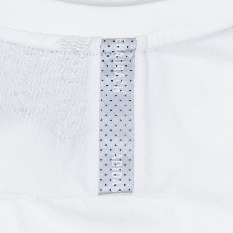 Adidas Bar Logo Print Crew Neck T-Shirt Men Tops White GP1004