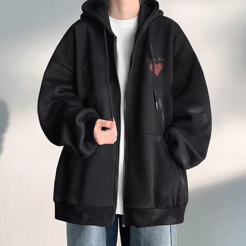 American Trendy Brand Men's Jacket Spring and Autumn 2026 New Sports Hooded Cardigan Sweater Boys Clothes Jacket