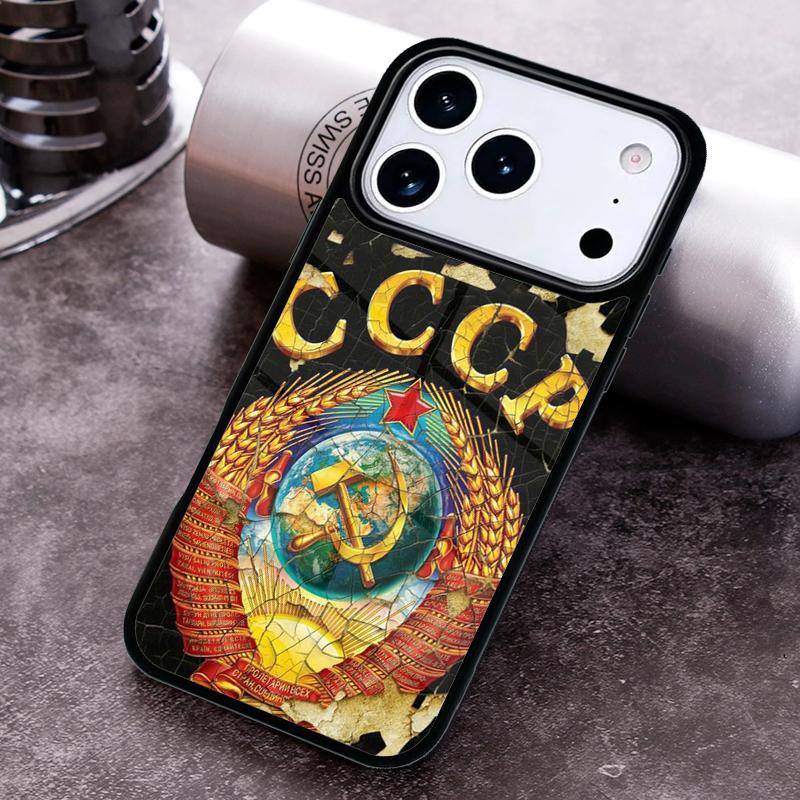 Vintage USSR CCCP Phone Case For iPhone 17,16e,15,14,13,12,11,Mini,Pro,MAX soft Silicone Cover