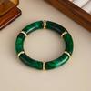 Ingemark 10 Colors Vintage Stackable Resin Bracelets Women Bohemian Round Tube  Leopard Elastic Beaded Bangle New Jewelry Gift