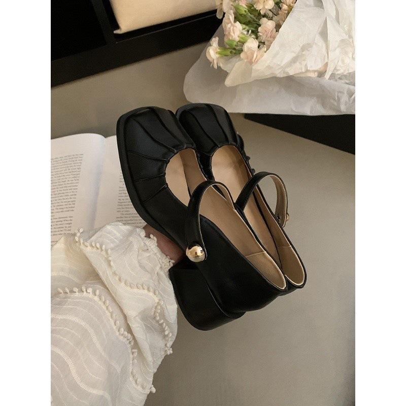 Fashion Beautiful Cry ~ French One-button High Heels Female Spring Summer Small Fragrant Wind Mary Jane Single Shoes
