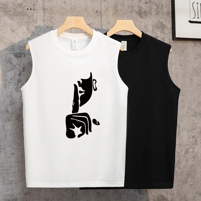 Men's Summer Sports 2024 Vest: Hot Style Breathable Cotton Basketball Sleeveless Waistcoat.