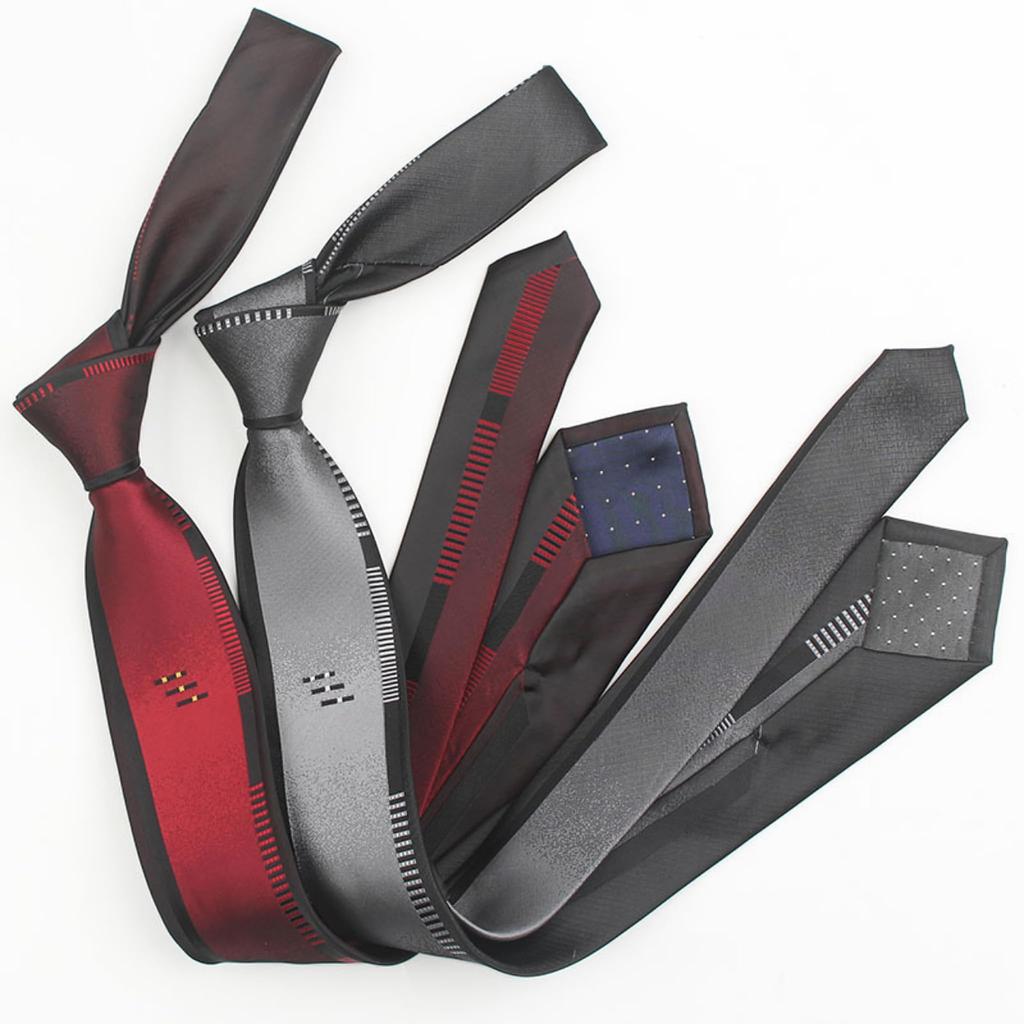 [BUBU Ohana] Narrow Tie, 6cm Blade Width, Business Tie, Formal, Men's, Slim, Smart, Narrow Tie, All Seasons (Spring, Summer, Autumn, Winter),