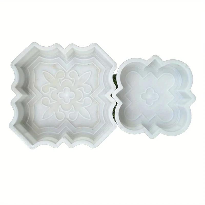 2026New Two-pack Upgraded Cement Stepping Stone Molds for Beautiful Concrete Paving Stones in Your Yard and Garden