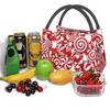 Christmas Candy Canes Thermal Lunch Bag Unisex Reusable Waterproof Cooler Insulated Lunch Box Bento Tote for Travel Picnic Beach