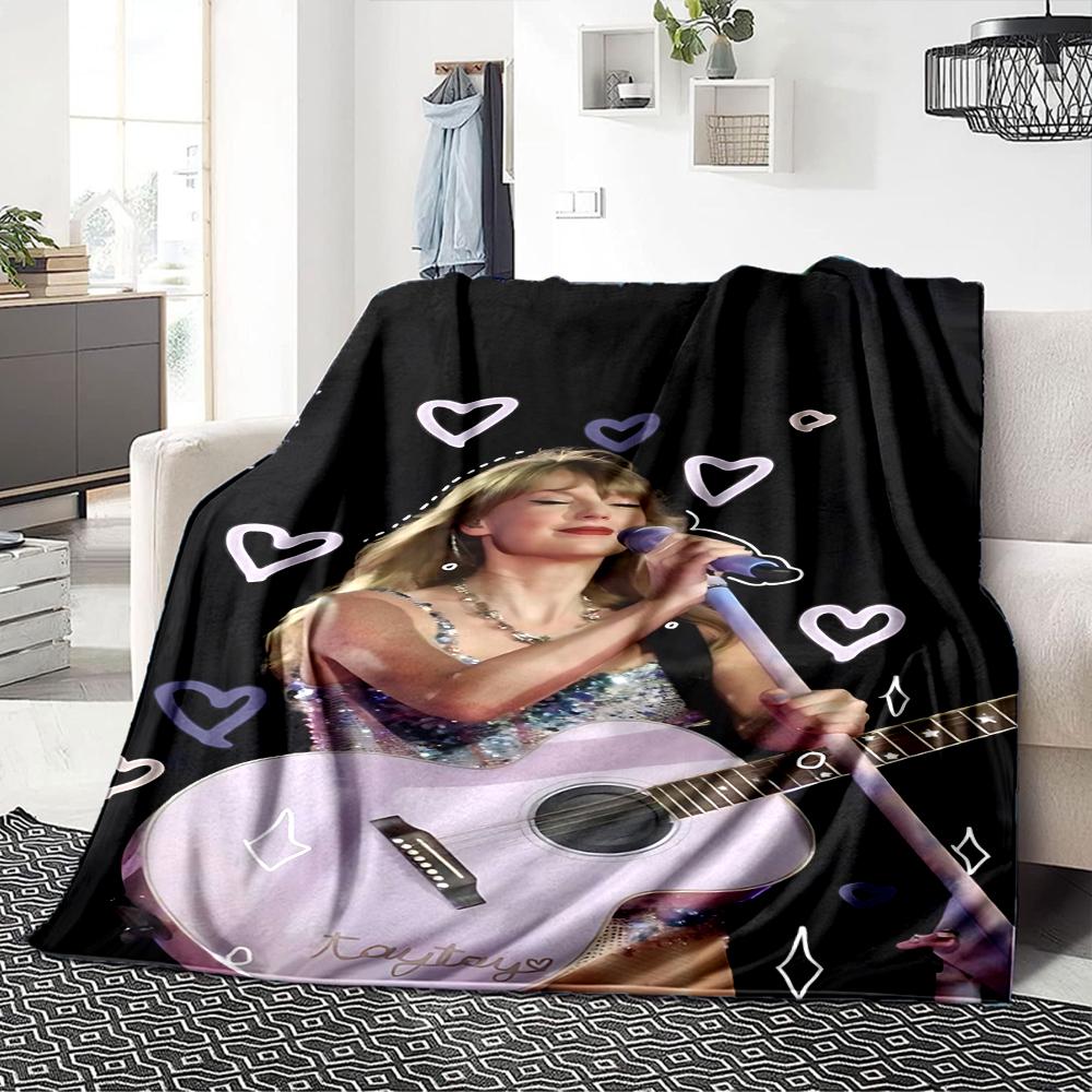 Taylor Swift Live Performance Blanket Soft Throw Blanket For Home Bedroom Bed Sofa Travel Office Solid Christmas Blanket