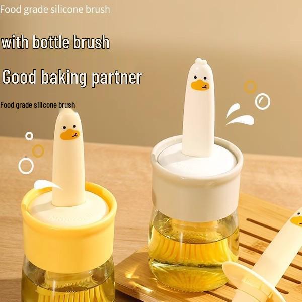 Högtemperaturbeständig silikonoljepensel med flaska för kök, bakning och grillning