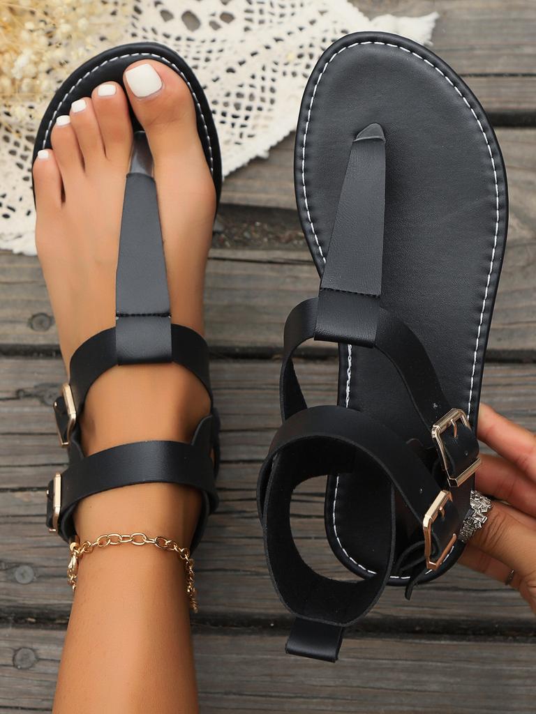 Europe, America 20252025 New Low-heeled Toe Roman Women's Shoes Fashionable and Comfortable Flat Bottom Middle Help