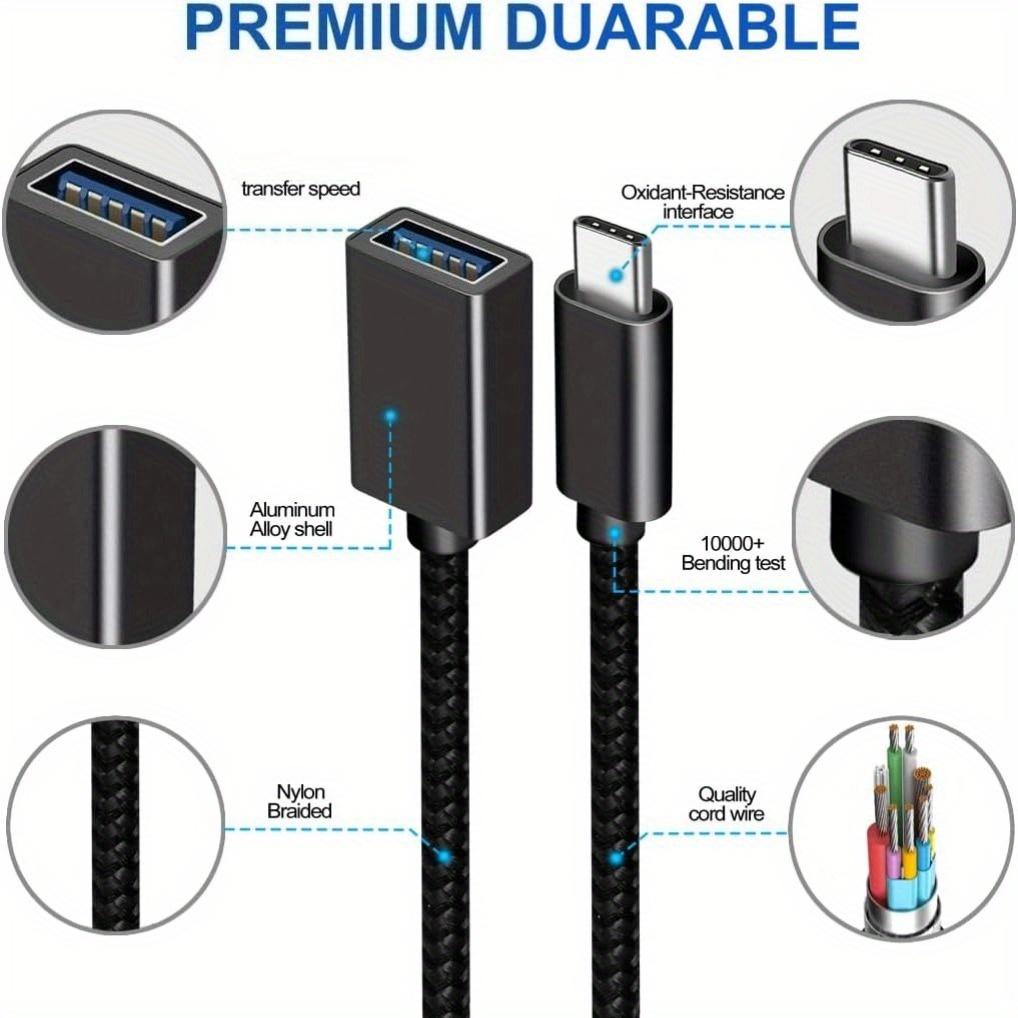 OTG Type C Cable Adapter USB to Type C Adapter Connector for Xiaomi Samsung S20 Huawei OTG Data Cable Converter for MacBook Pro 3