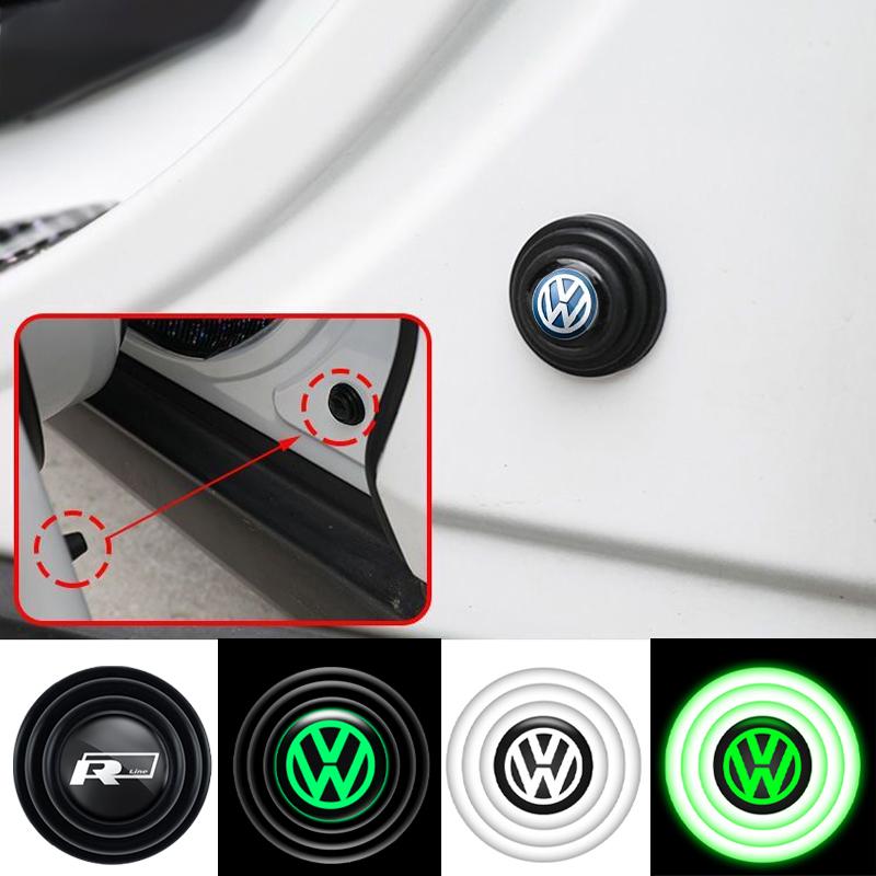 CAT1 4pcs Car Door Shock Stickers Absorber Soundproof Buffer Pier for Volkswagen VW RLine Polo Golf GTI Jetta Beetle Tiguan Passat B6