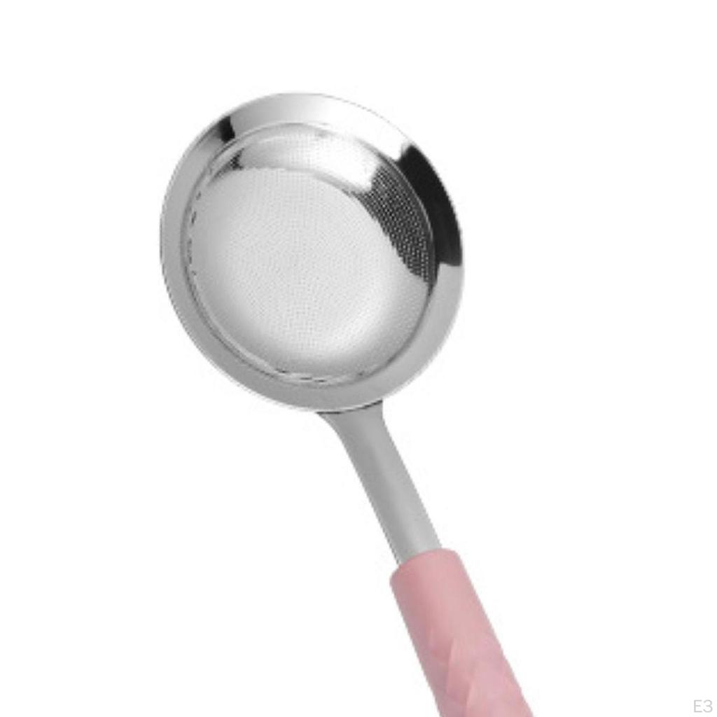 Fine Mesh Skimmer Spoon Pot Strainer Heavy Duty Kitchen Gadgets Convenient Handheld Slotted