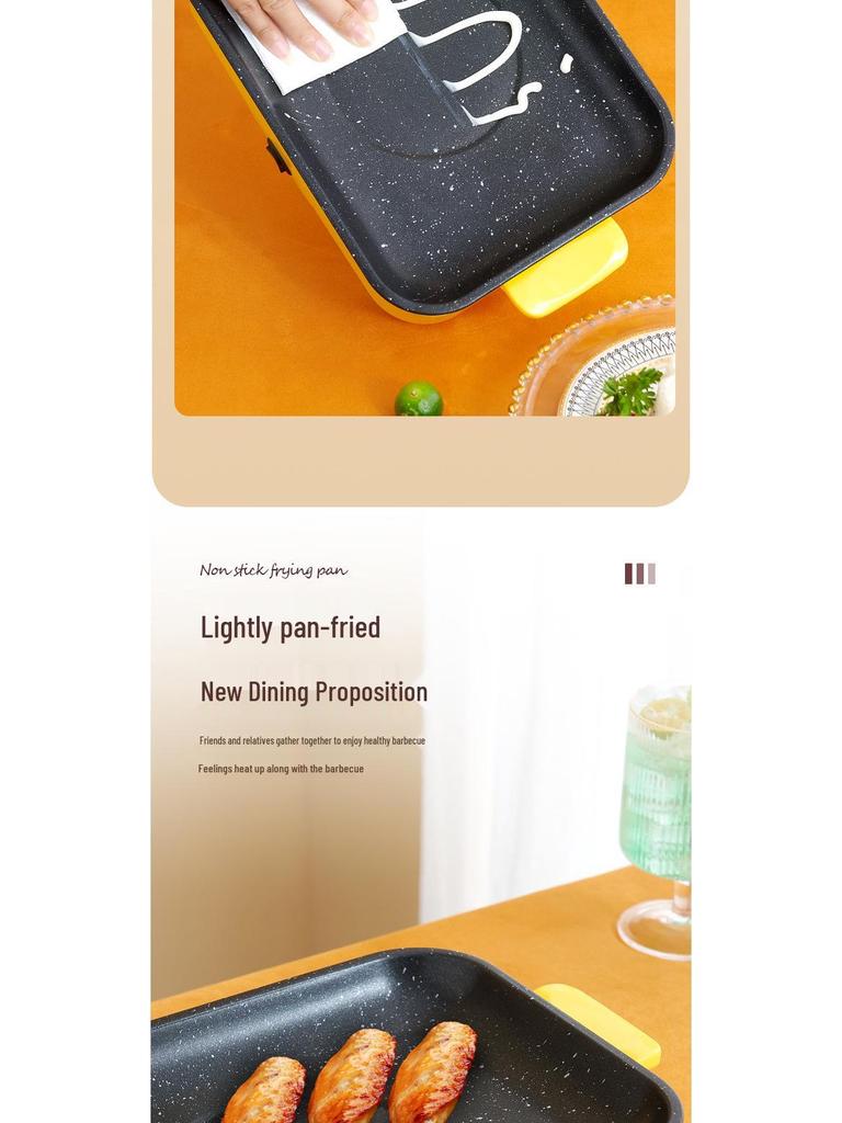 Multifunctional Electric Grill: BBQ, Griddle, Shabu-Shabu, & Fish Roaster