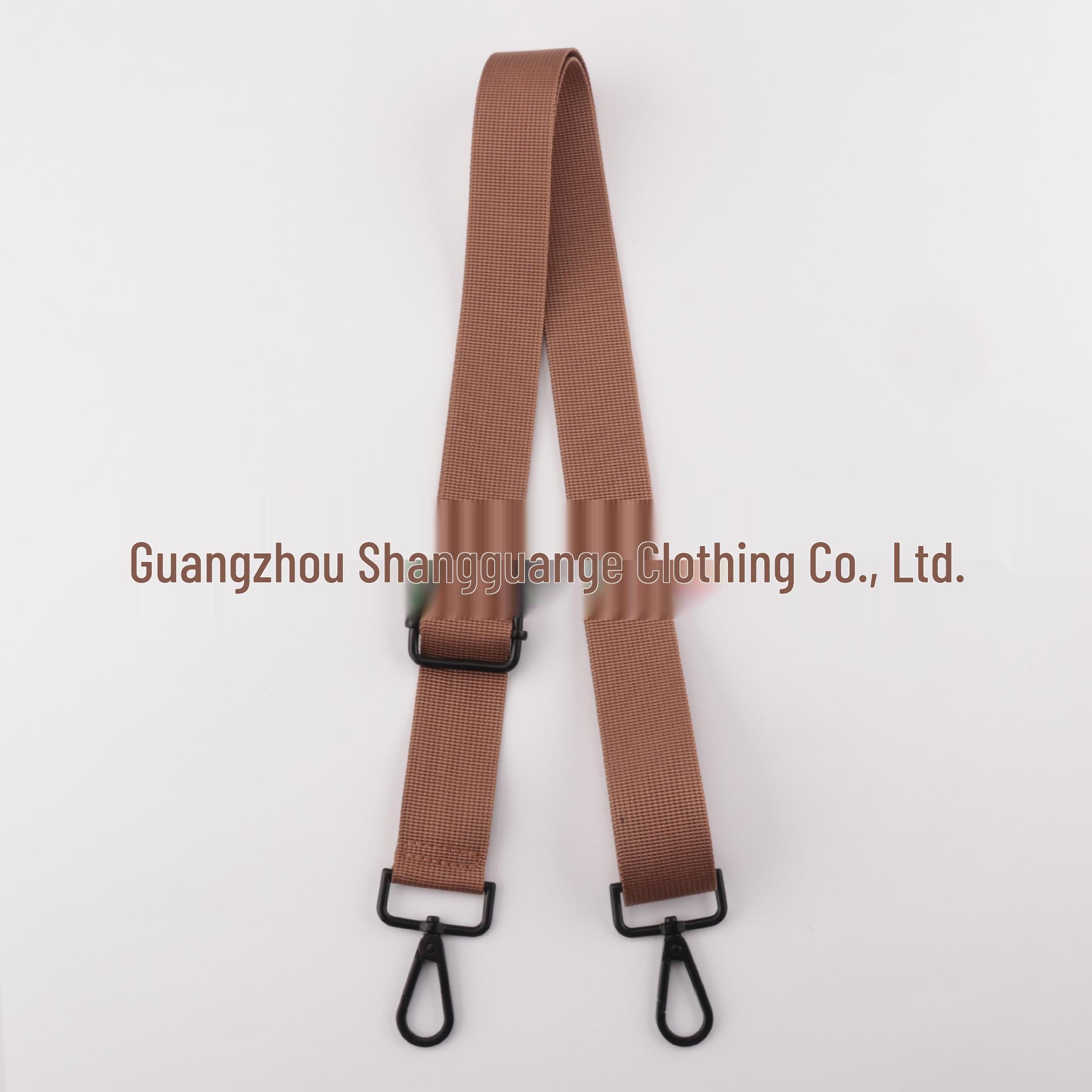 

Регулируемый 2 см Однотонный Полиэстеровый Ремешок для Сумки: Высококачественный сменный плечевой ремень Matte Black Buckle