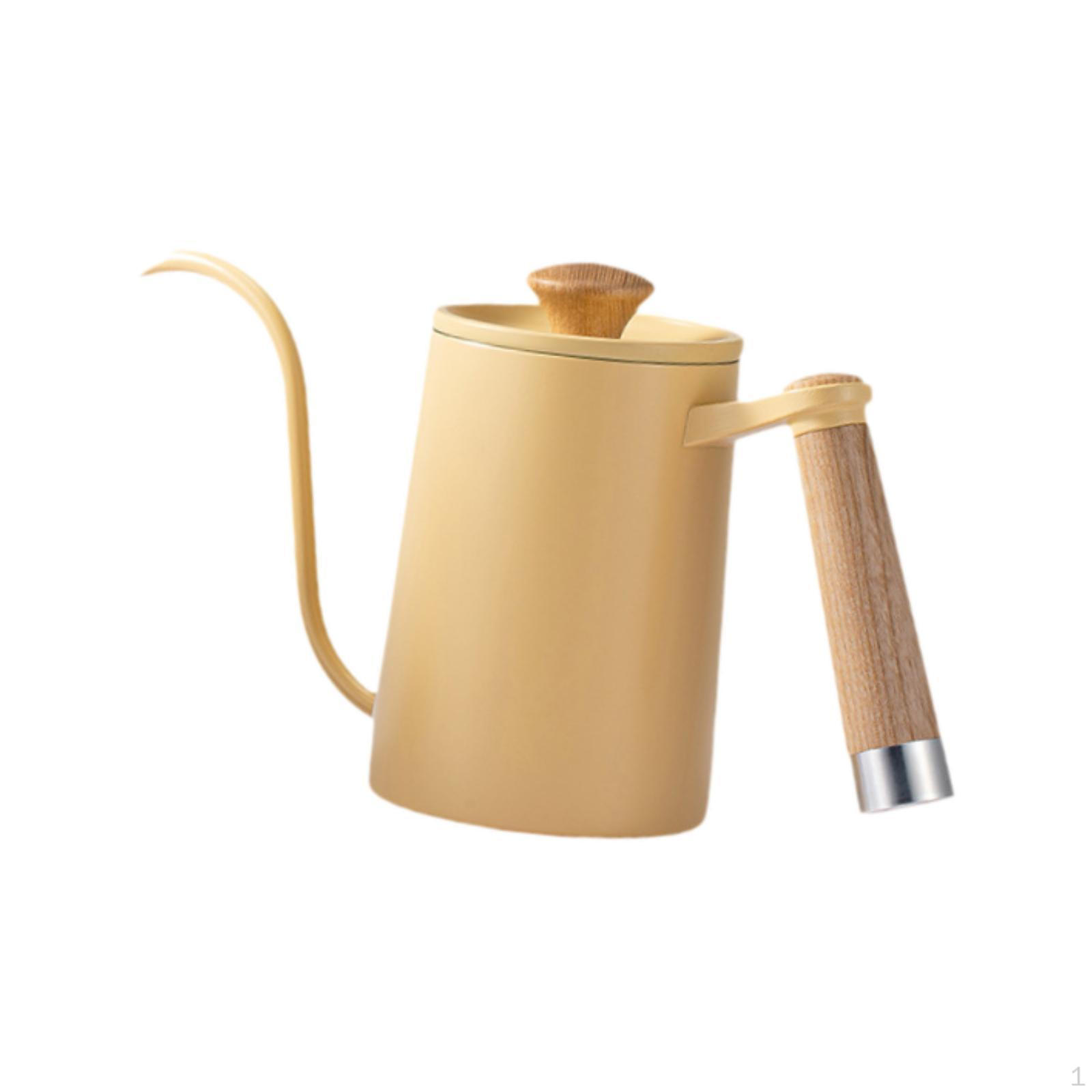 

Чайник для заваривания кофе с носиком для заваривания чая, практичный, 600 мл. жёлтый