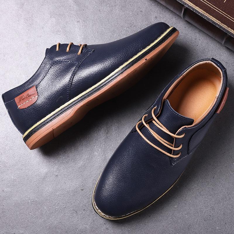New High Quality Men's Lace-Up Casual Shoes  British Retro Style Walking Shoes Outdoor Lightweight And Comfortable Walking Shoes