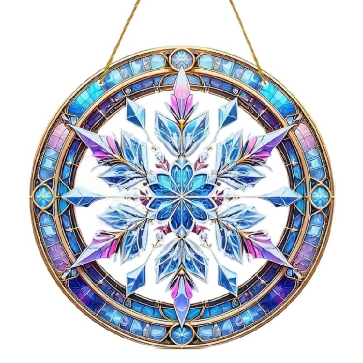 Rainbow Maker Acrylic Sun Catcher Ornament Christmas Tree Decoration Shatterproof Indoor Hanging Accessory