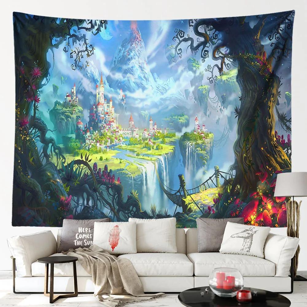 

Natural Forest Tree Decorative Tapestry Home Wall Living Room Office Decorative Tapestry 74x94cm(29x37in)