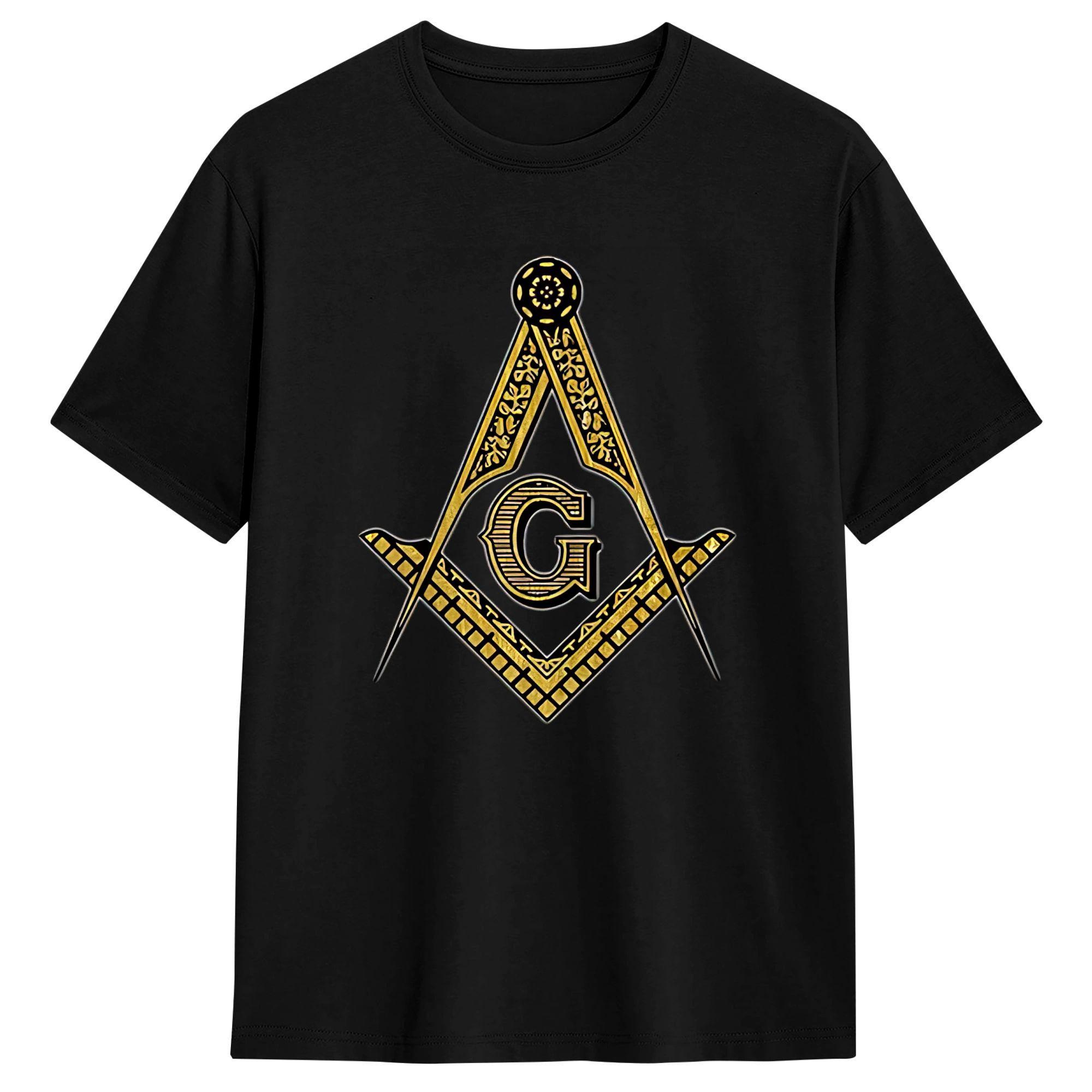 

Freemason Black And Gold T-Shirt Summer Harajuku T-Shirts Men Cotton O Neck Oversize Tees Short Sleeve Y2K Funny Tops 5XL різнокольоровий