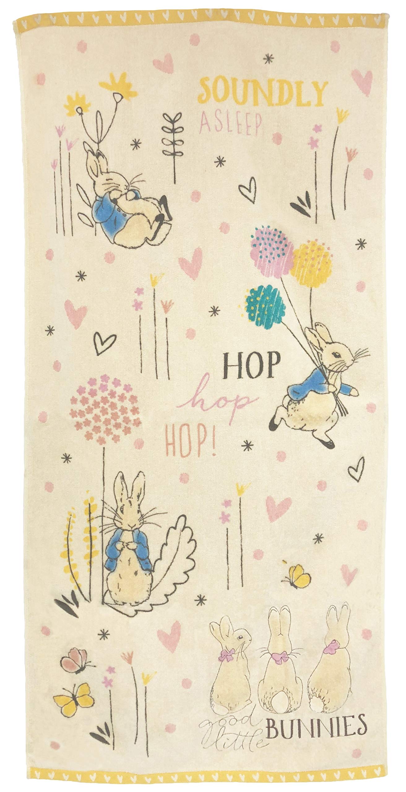 Marushin Питер Кролик Банное Спящий 5605008600 Полотенце, 60x120см, Питер, 100% Хлопок, Вышитое,