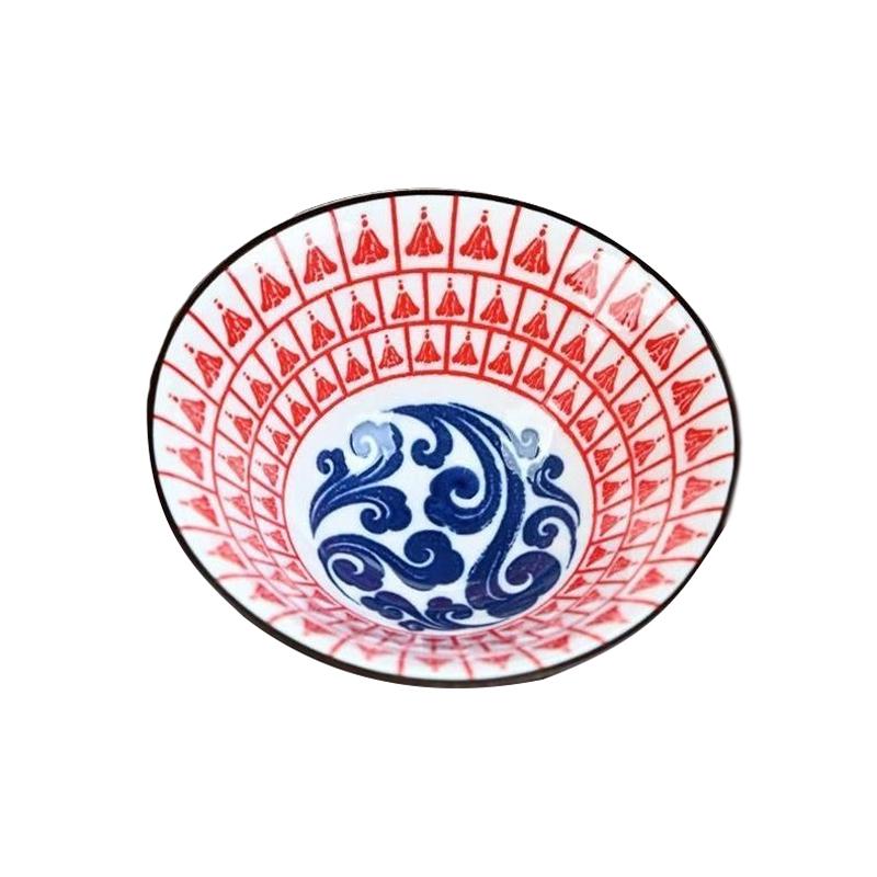 Modrobílý porcelánový čajový šálek - Kónický kalich Tisíce Buddhů, Dvojúčelová sada pro Gongfu čaj/Saké, Keramické mistrovské dílo z Jingdezhenu