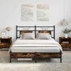 VidaXL Bed Frames Without Mattress Smoked Oak 140x200 Cm Engineered Wood 4106891