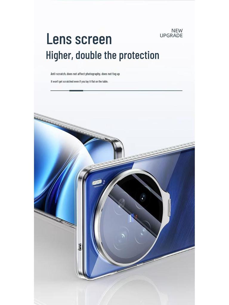 Vivo X300/X300Pro/X200Ultra Transparent Full-Coverage Stand Case