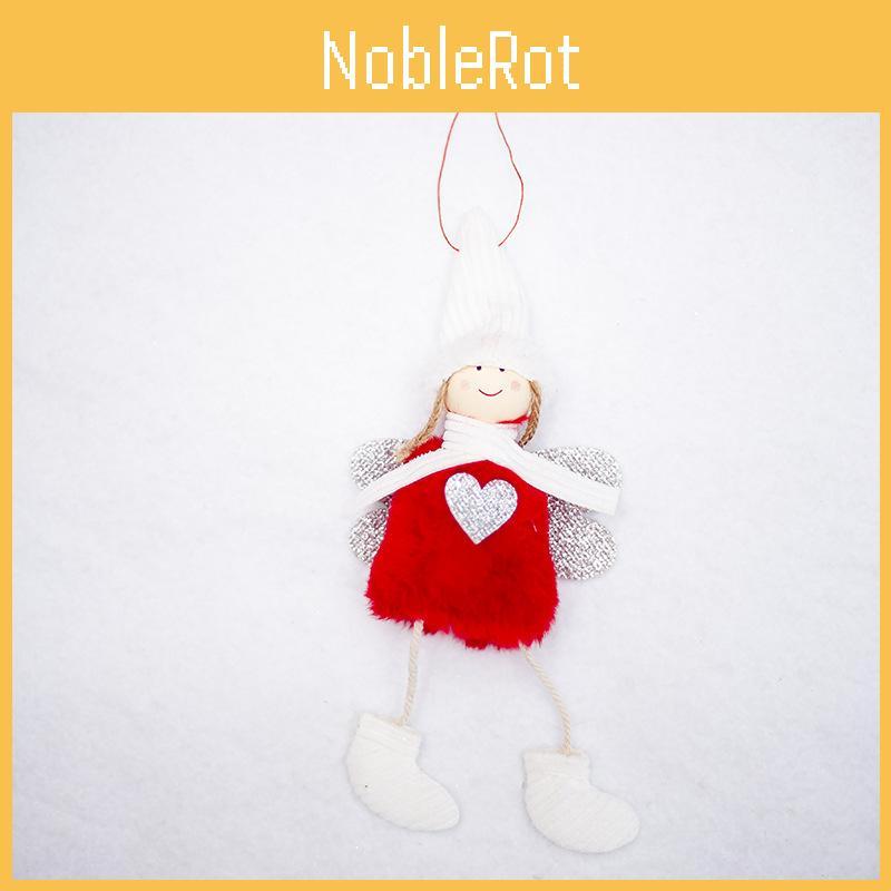 Cute And Soft Angel Plush Doll In Festive Colors For Christmas Decoration