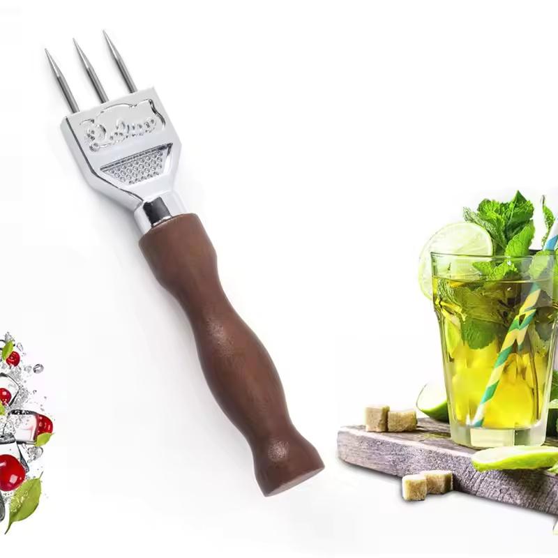 Ice Pick - Sturdy Ice Chipper Bartender Knife Ice Knife 304 Stainless Steel Three Pronged Ice Crusher for Cocktail Bartender
