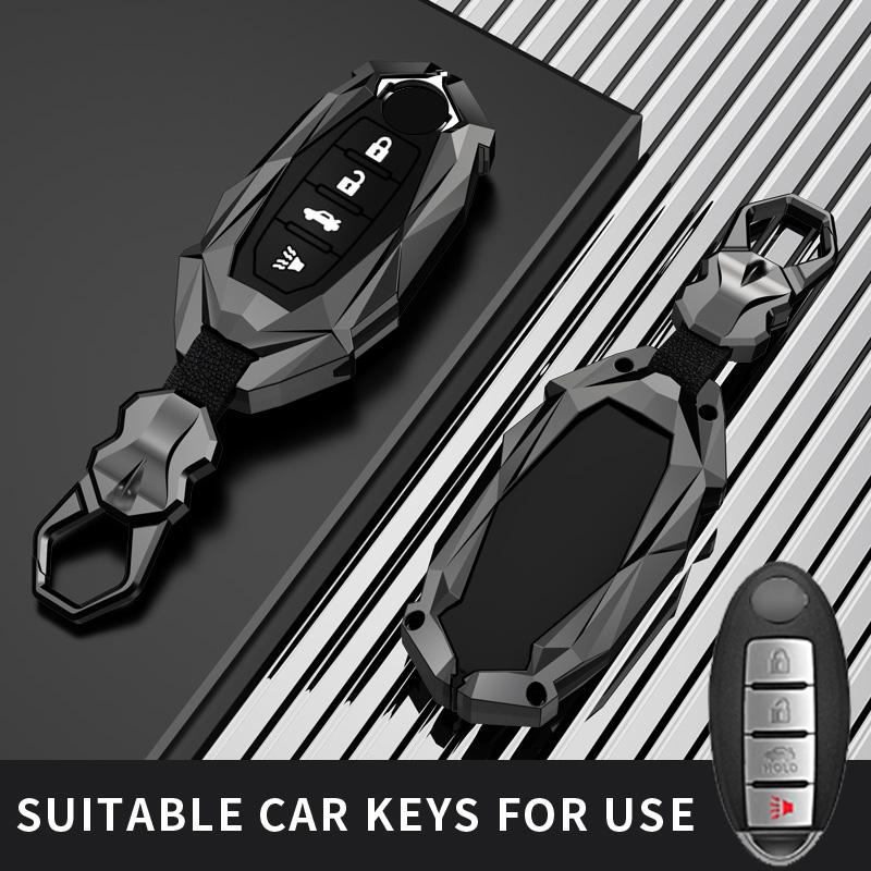 Fit For Nissan Car Key Case Cover Ring Chain Shell Versa Maxima Altima Rogue Armada Sentra Murano For Infiniti Fx35 Qx60