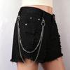 Trendy Double Layer Punk Metal Chain for Jeans - Hip Hop Party Decoration