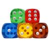 5pcs Round Corners Crystal Dices 6 Sided Portable Table Games Dice Playing Party Transparent Dice Set for Entertainment